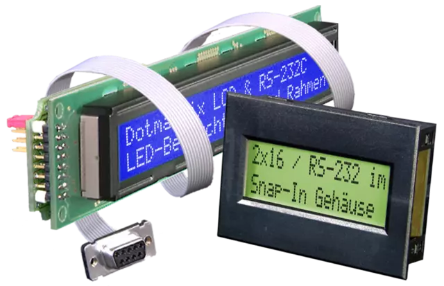 Displays with RS-232 interface