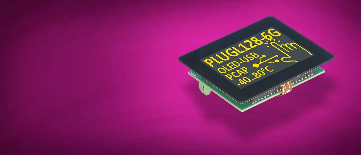 displays with USB, RS232, I²C and SPI as OLED TFT or LCD