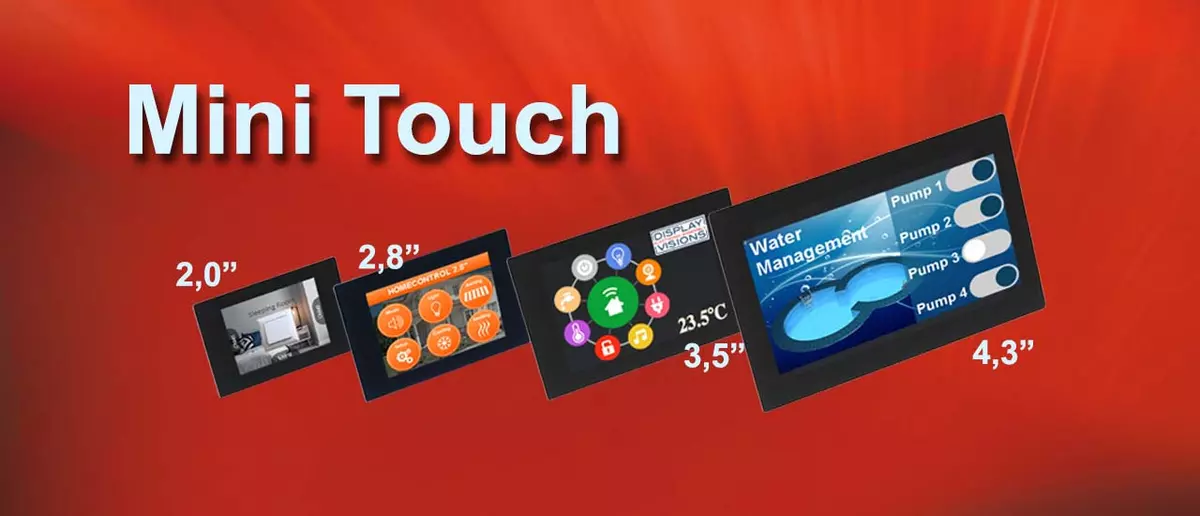 display controller: from 2" up to 10.1". Intelligent built-in, touch panel built-in.