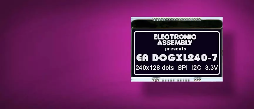 LCD display graphics EA DOGXL240 as Chip-On-Glass